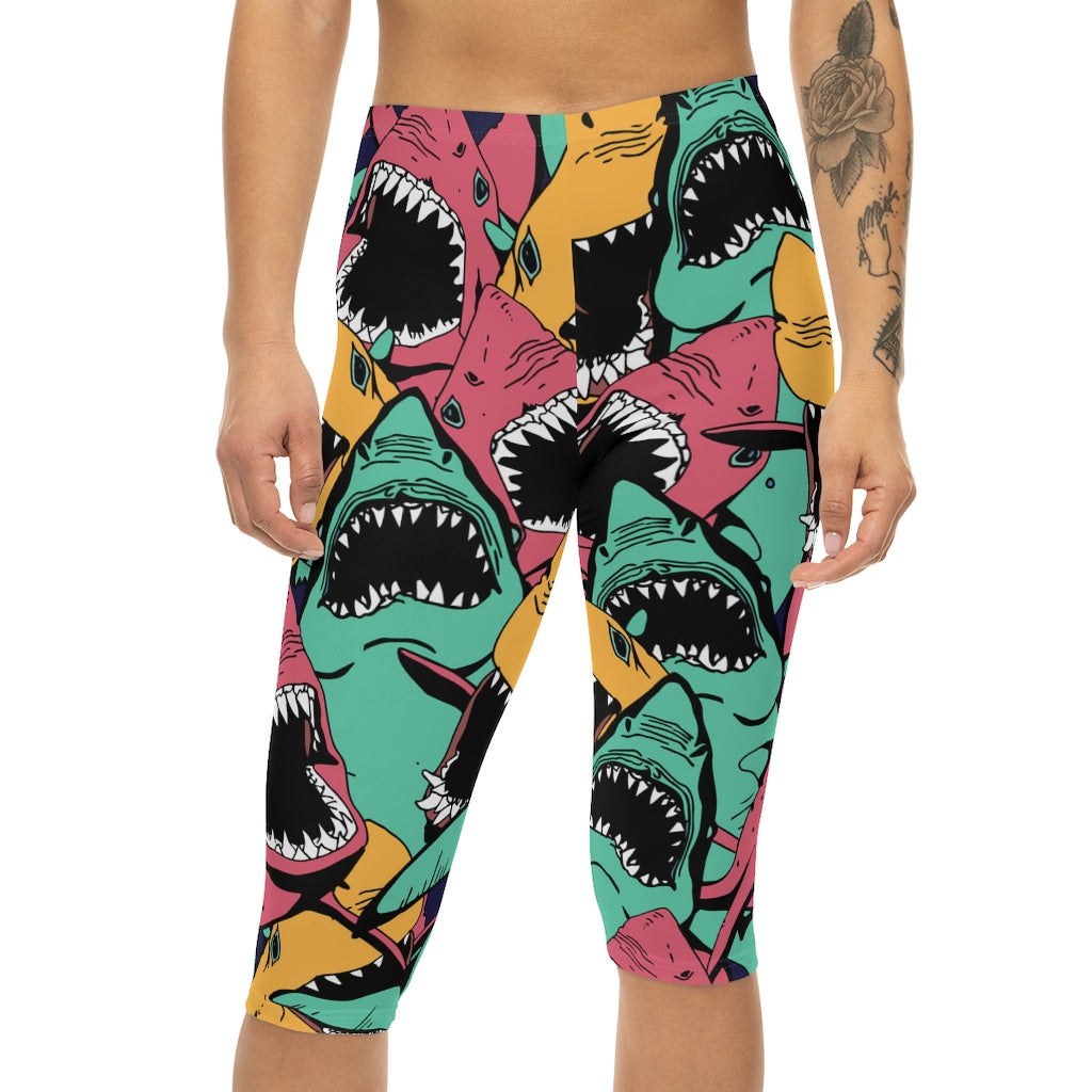 Shark Bite Capri Leggings